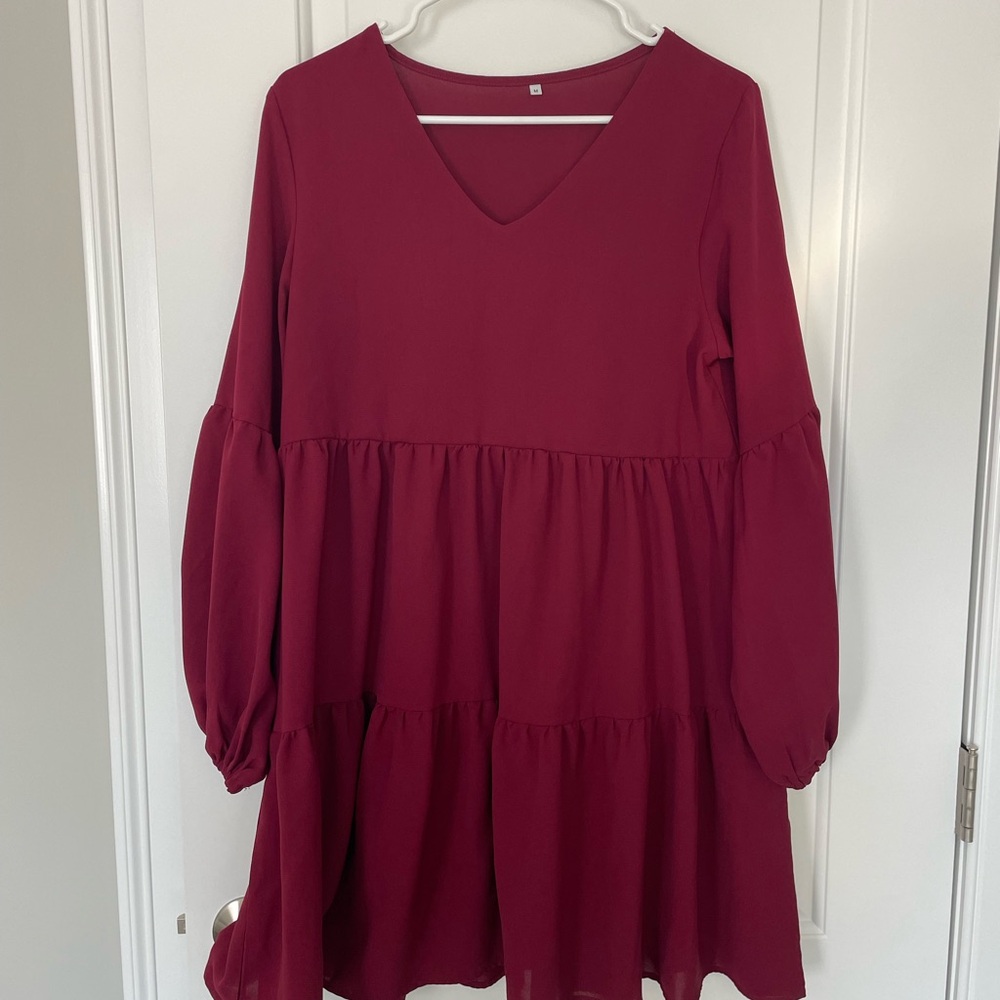Burgundy dress